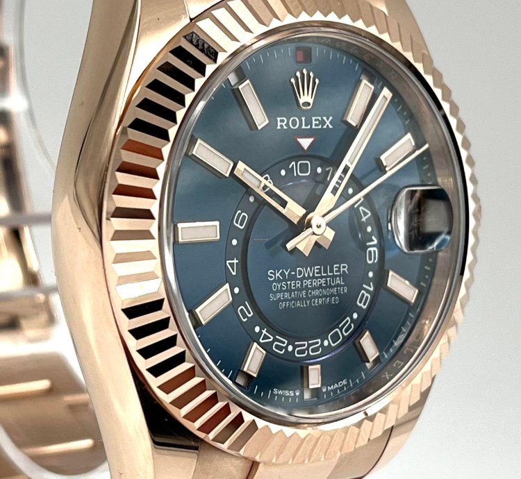 Rolex Sky-dweller Blue Dial Rose Gold Oyster Bracelet 336935 Unworn 2024