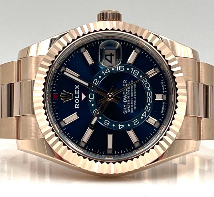 Rolex Sky-dweller Blue Dial Rose Gold Oyster Bracelet 336935 Unworn 2024