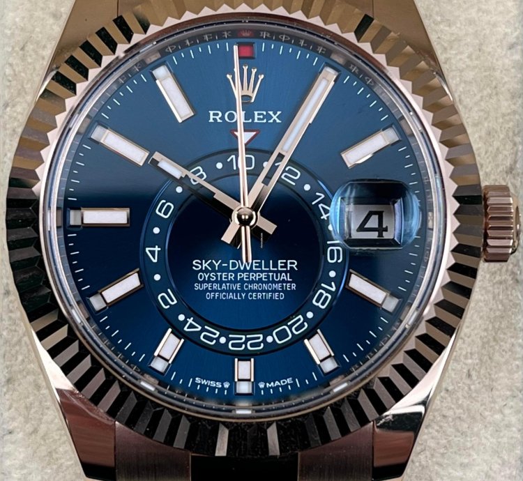 Rolex Sky-dweller Blue Dial Rose Gold Oyster Bracelet 336935 Unworn 2024