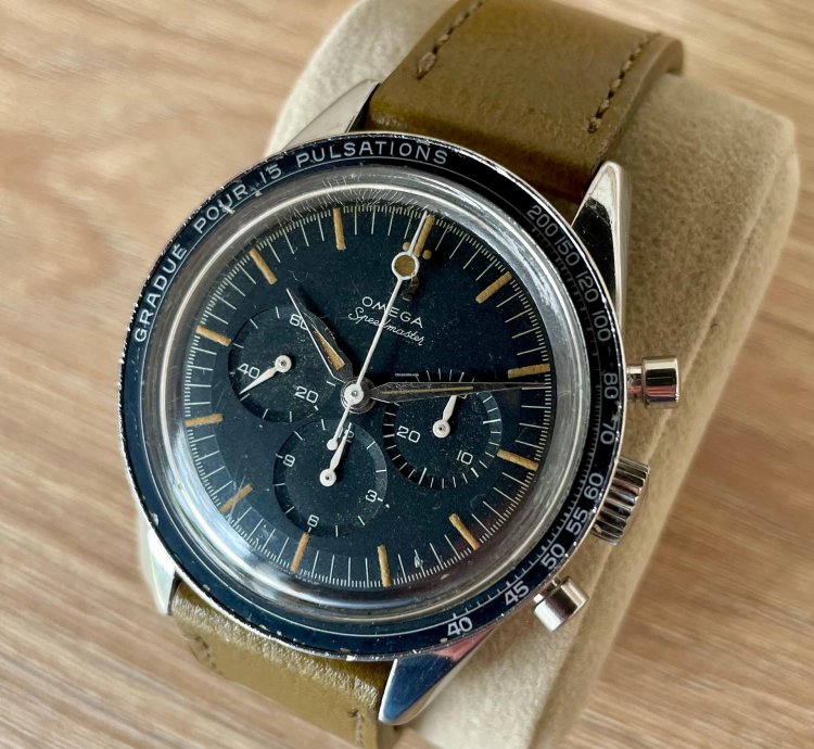 Omega Speedmaster 2998-4 From 1961 With Lollipop Hand And Pulsometer Bezel