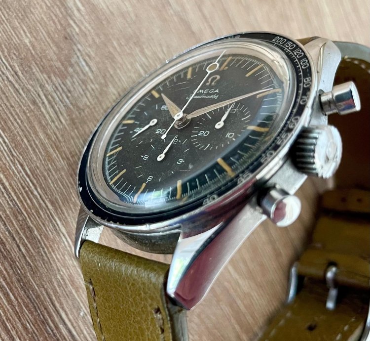 Omega Speedmaster 2998-4 From 1961 With Lollipop Hand And Pulsometer Bezel