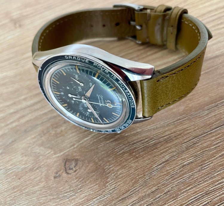 Omega Speedmaster 2998-4 From 1961 With Lollipop Hand And Pulsometer Bezel