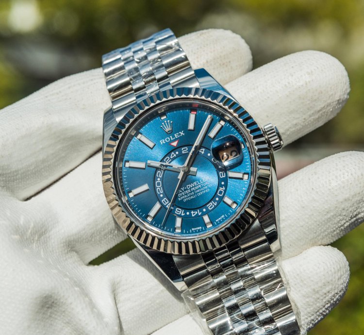Rolex Sky-dweller Bright Blue Dial - Jubilee Bracelet