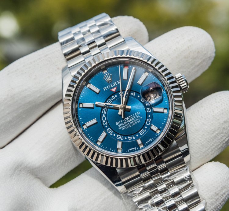 Rolex Sky-dweller Bright Blue Dial - Jubilee Bracelet