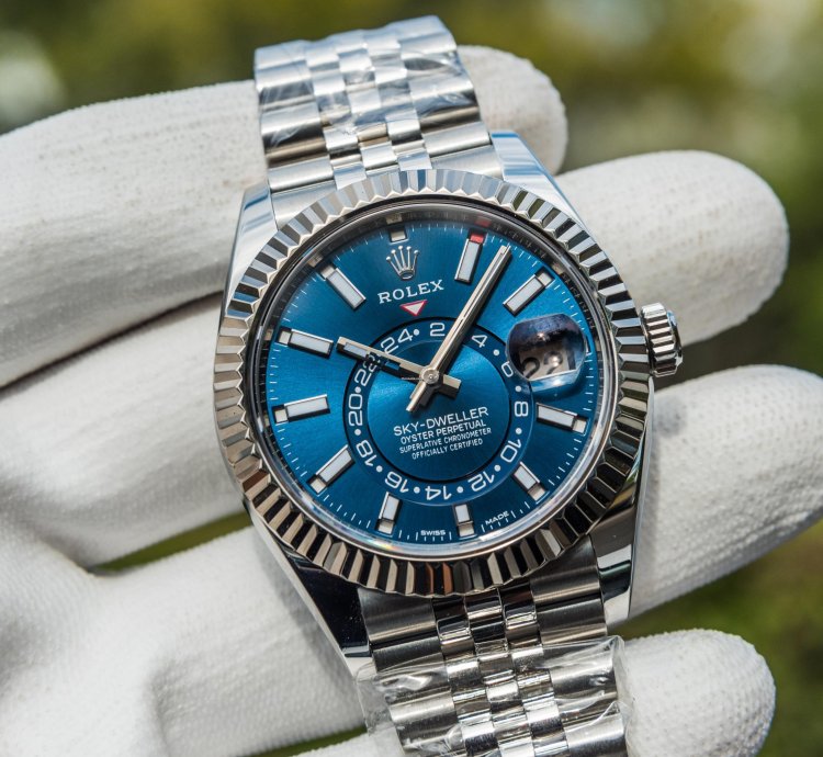 Rolex Sky-dweller Bright Blue Dial - Jubilee Bracelet