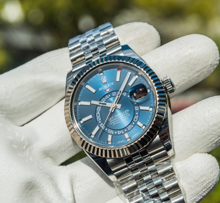 Rolex Sky-dweller Bright Blue Dial - Jubilee Bracelet