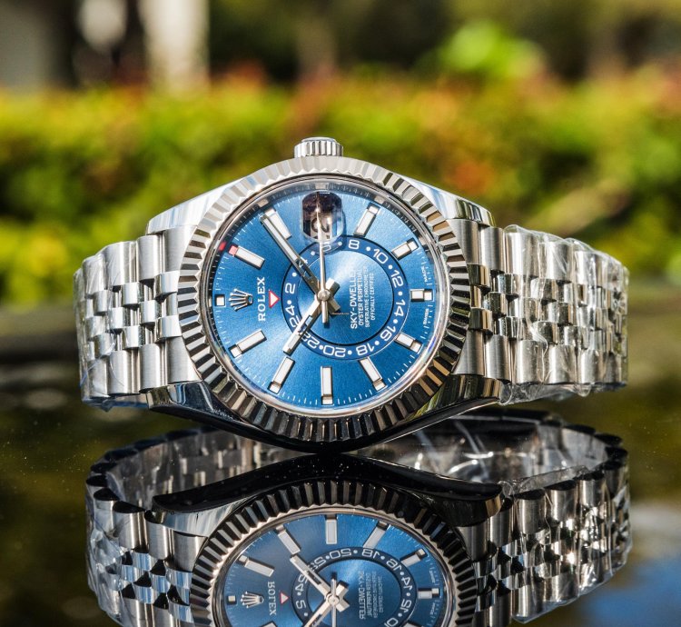 Rolex Sky-dweller Bright Blue Dial - Jubilee Bracelet