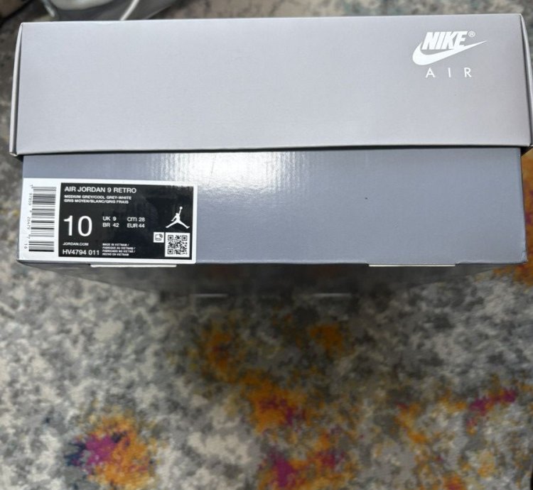 Air Jordan 9 Cool Grey Size 10
