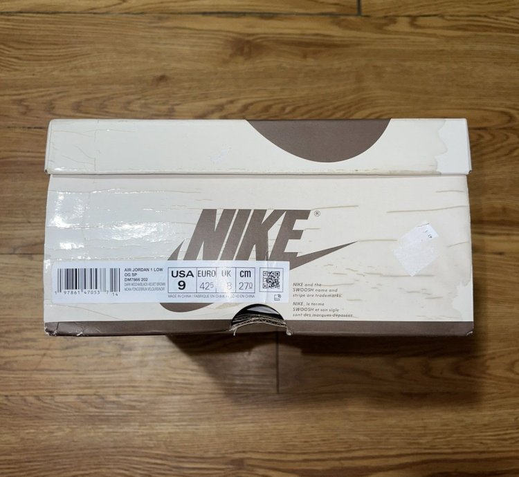 Air Jordan Retro 1 Low Travis Scott Velvet Brown Size 9 Men