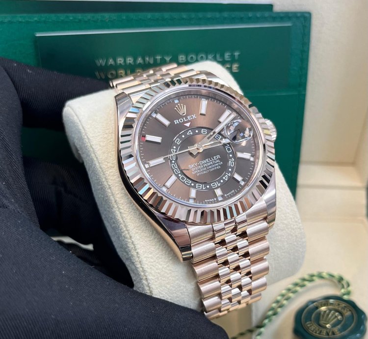 Rolex Sky-dweller Chocolate Dial Jubilee Bracelet 336935