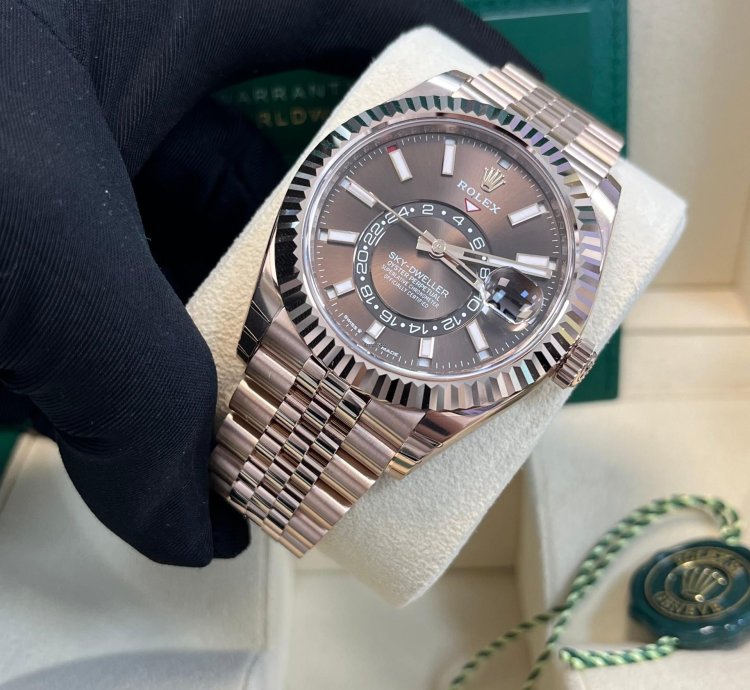 Rolex Sky-dweller Chocolate Dial Jubilee Bracelet 336935