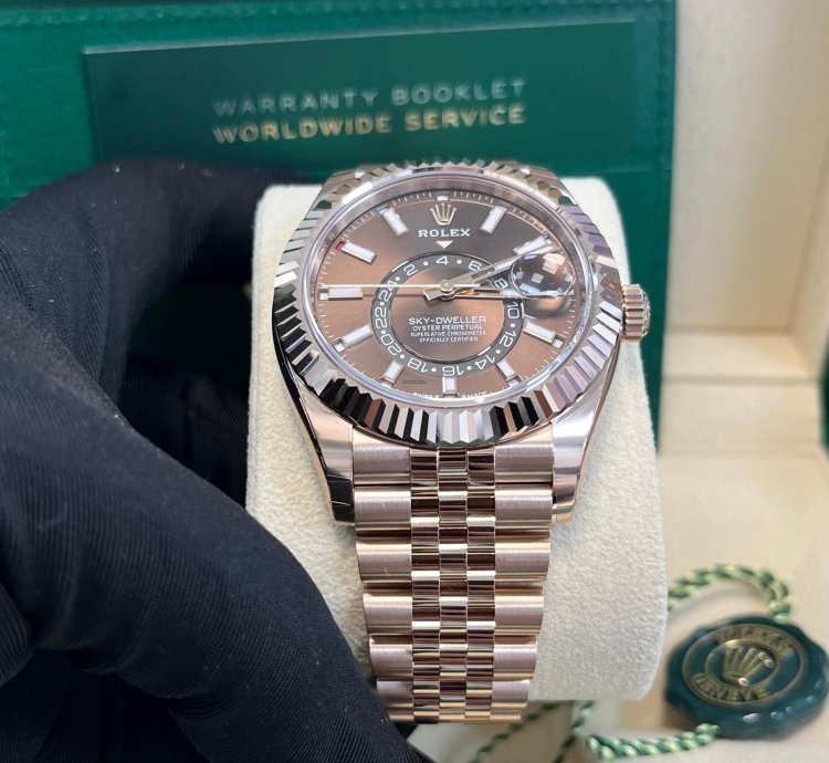 Rolex Sky-dweller Chocolate Dial Jubilee Bracelet 336935