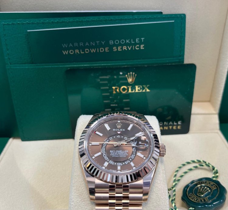 Rolex Sky-dweller Chocolate Dial Jubilee Bracelet 336935