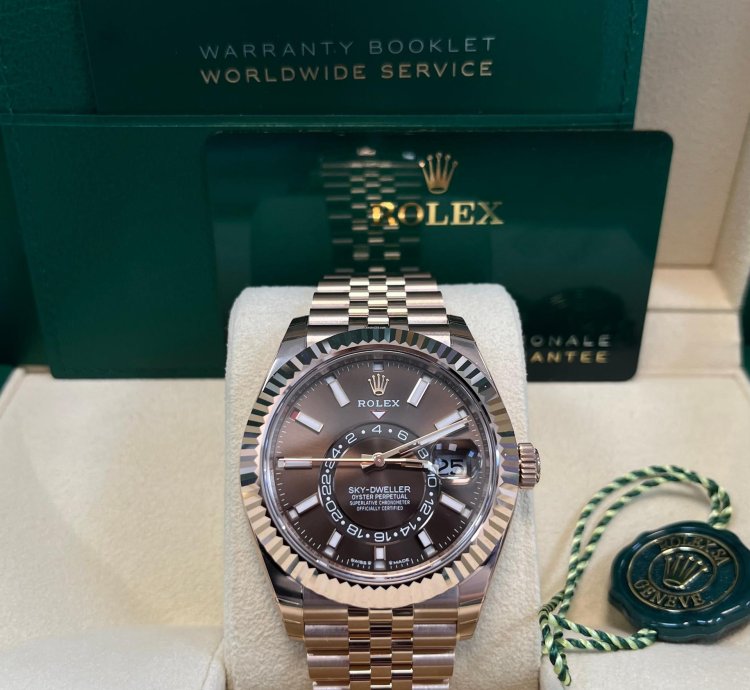 Rolex Sky-dweller Chocolate Dial Jubilee Bracelet 336935