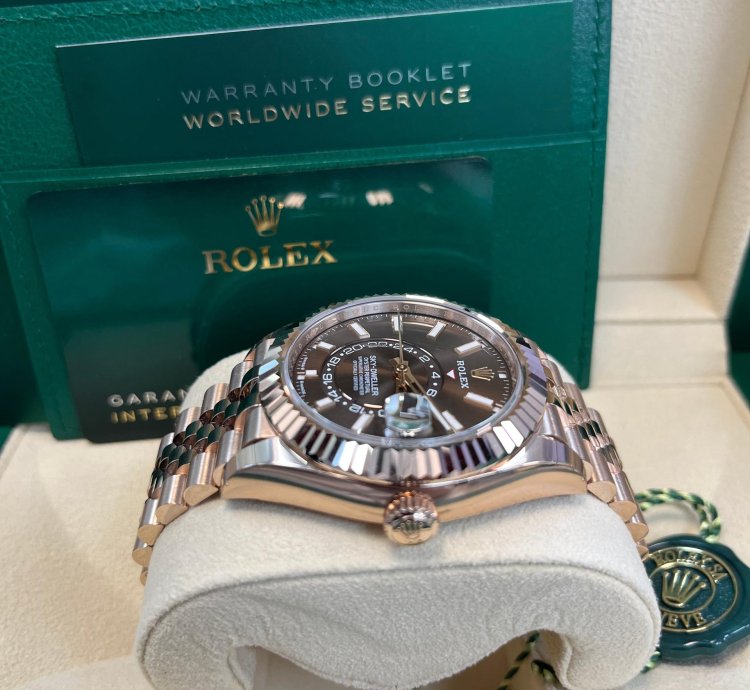Rolex Sky-dweller Chocolate Dial Jubilee Bracelet 336935
