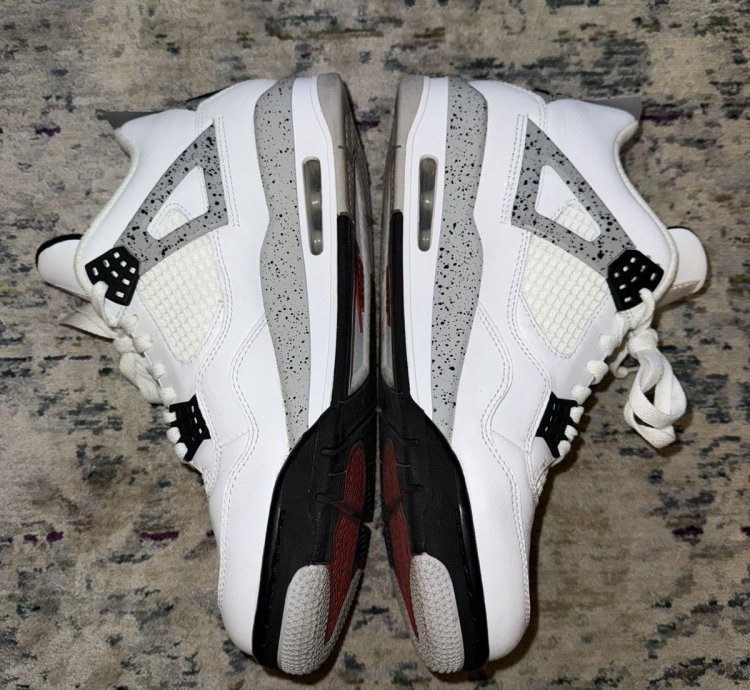 Air Jordan Retro 4 White Cement Sz 10 5