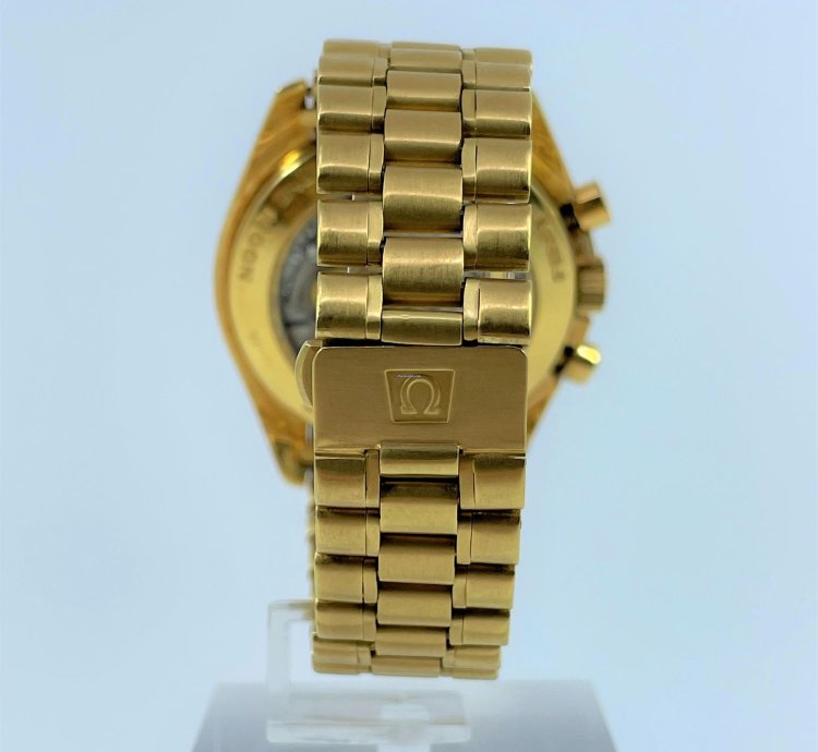 Omega Speedmaster 345 0802 Speedmaster Apollo Xi 18k Yellow Gold Chronograph box Archive