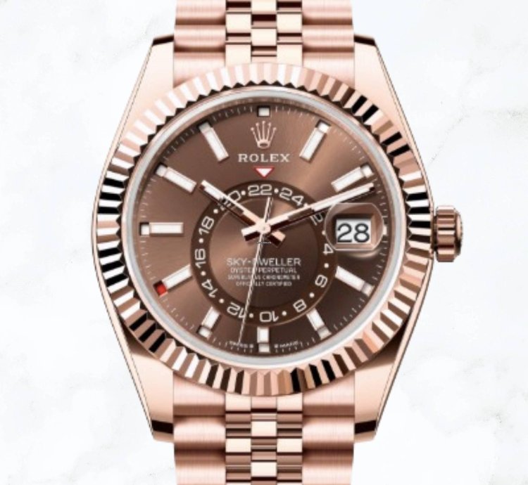 Rolex Sky-dweller Everose Gold Brown Dial 336935 new Unworn