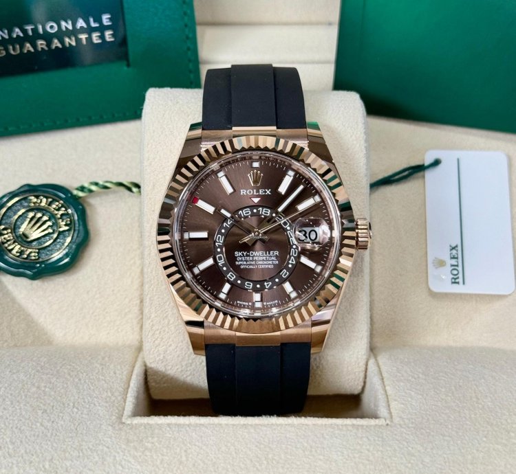 Rolex Sky-dweller Everose Gold Chocolate Dial 2024