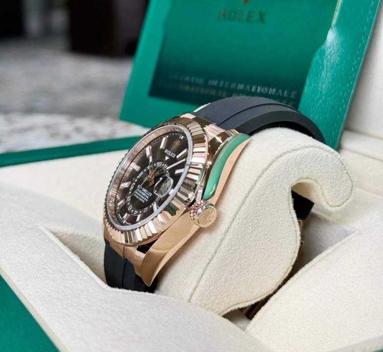 Rolex Sky-dweller Everose Gold Chocolate Dial 2024