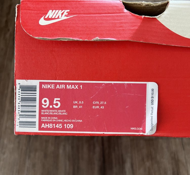 Air Max 1 White Gum
