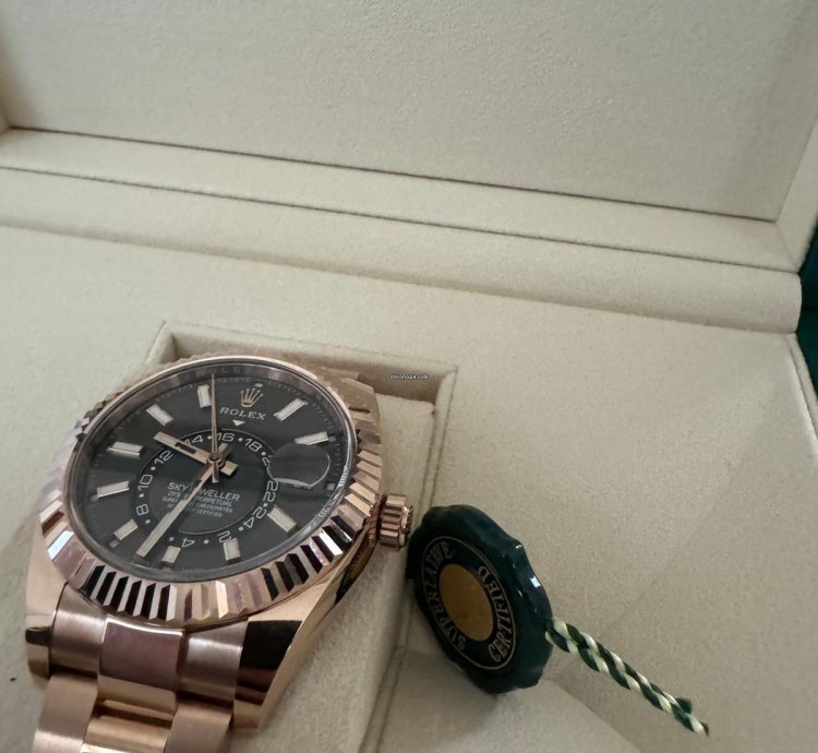 Rolex Sky-dweller Everose Gold Slate Dial