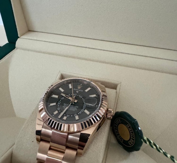 Rolex Sky-dweller Everose Gold Slate Dial