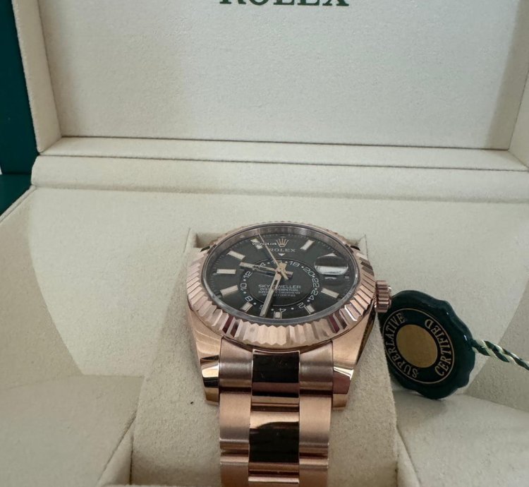 Rolex Sky-dweller Everose Gold Slate Dial