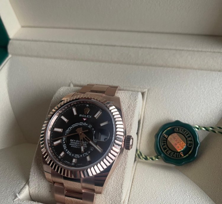 Rolex Sky-dweller Everose Gold Slate Dial