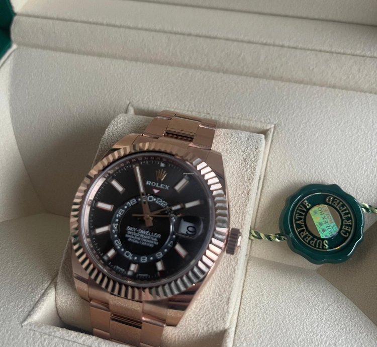 Rolex Sky-dweller Everose Gold Slate Dial