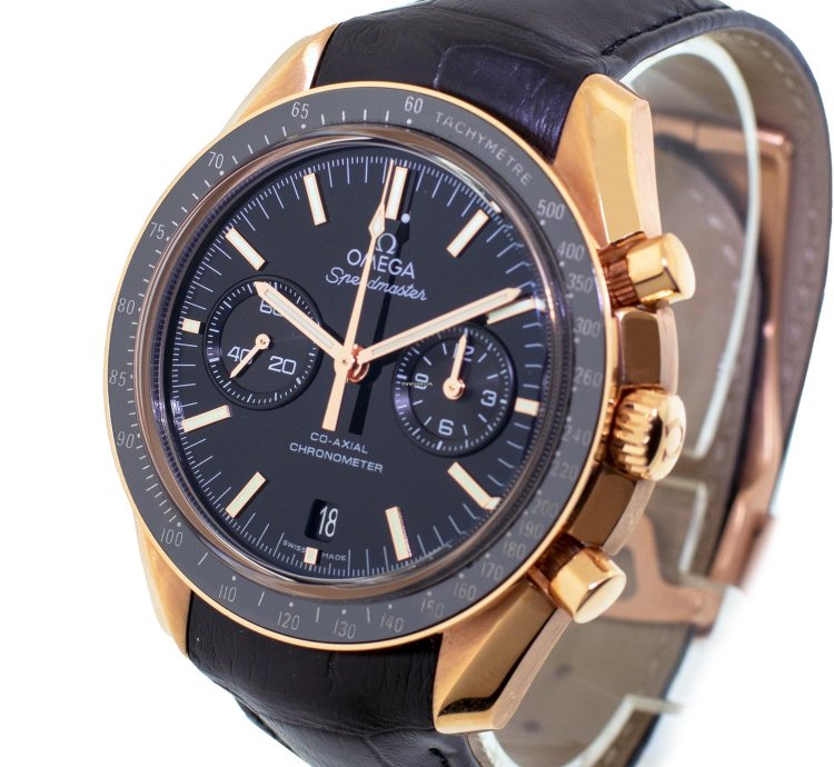 Omega Speedmaster 44 25mm Rose Gold Black Index Dial 311 63 44