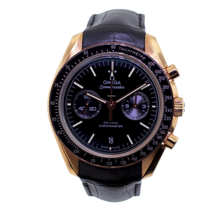 Omega Speedmaster 44 25mm Rose Gold Black Index Dial 311 63 44