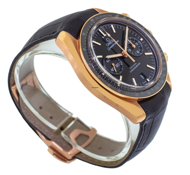 Omega Speedmaster 44 25mm Rose Gold Black Index Dial 311 63 44