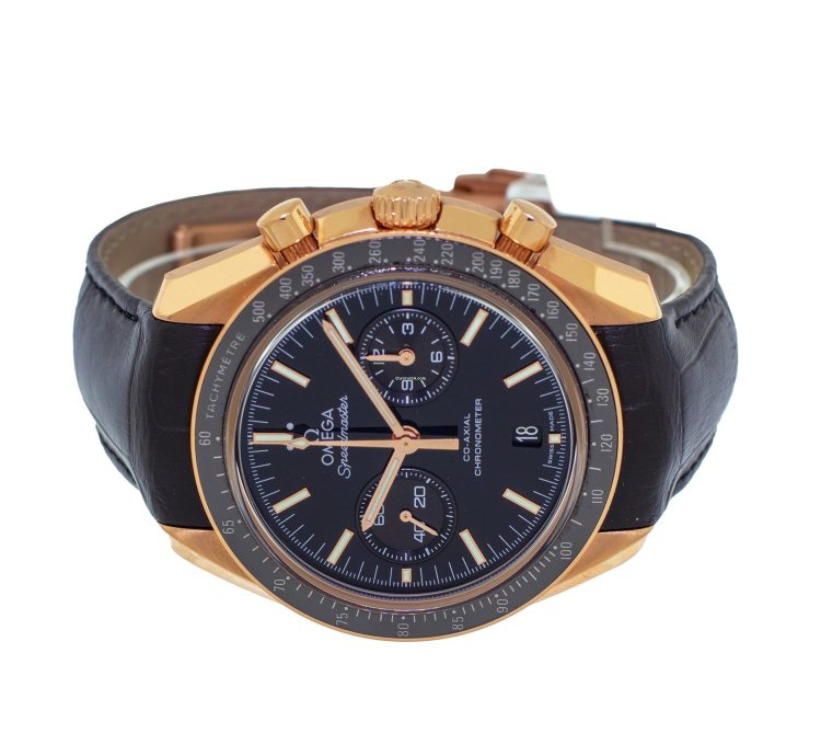 Omega Speedmaster 44 25mm Rose Gold Black Index Dial 311 63 44