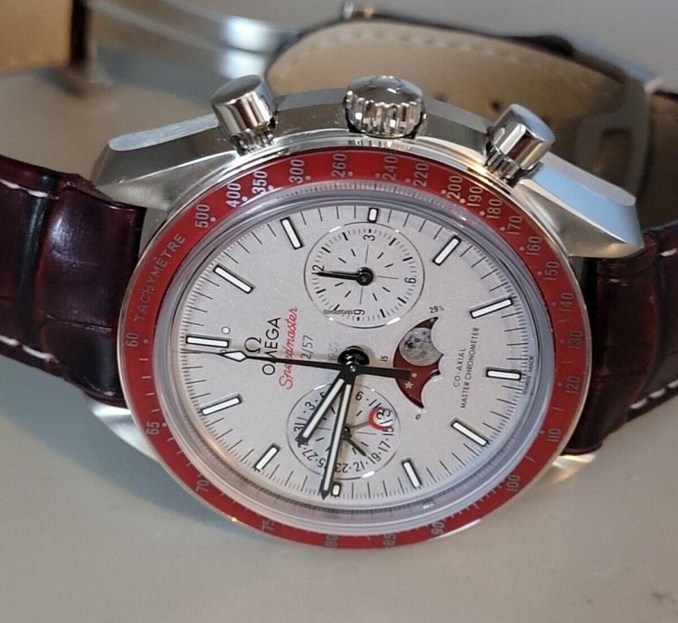 Omega Speedmaster 57 304 93 Platinum 44 25mm Moonphase Chronograph 57 Pcs Only