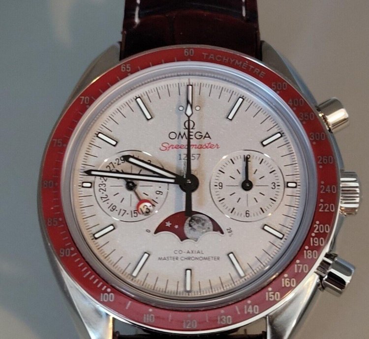 Omega Speedmaster 57 304 93 Platinum 44 25mm Moonphase Chronograph 57 Pcs Only