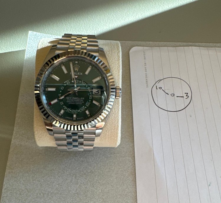 Rolex Sky-dweller Green Dial Full Set New Agosto 2024