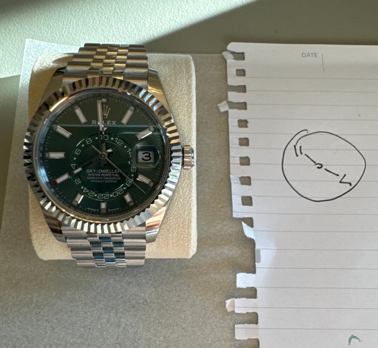 Rolex Sky-dweller Green Dial Full Set New Agosto 2024