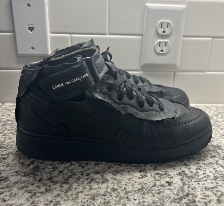 Cdg Air Force 1 black