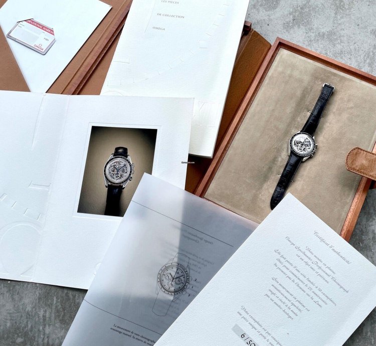 Omega Speedmaster Apollo Xi 25th Platinum Skeleton 3096 30 - 50 Pieces Made