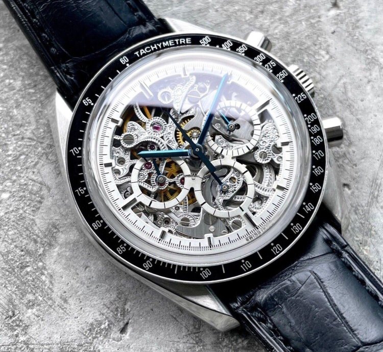 Omega Speedmaster Apollo Xi 25th Platinum Skeleton 3096 30 - 50 Pieces Made