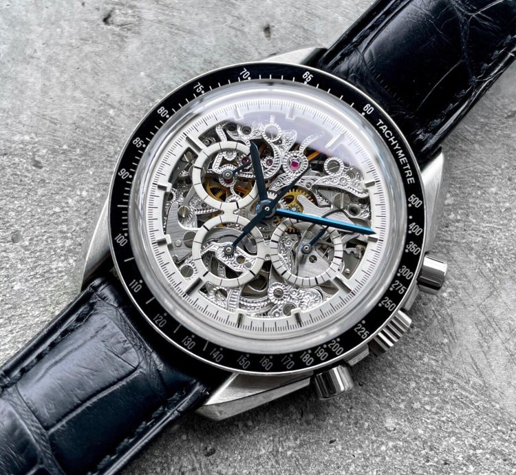 Omega Speedmaster Apollo Xi 25th Platinum Skeleton 3096 30 - 50 Pieces Made