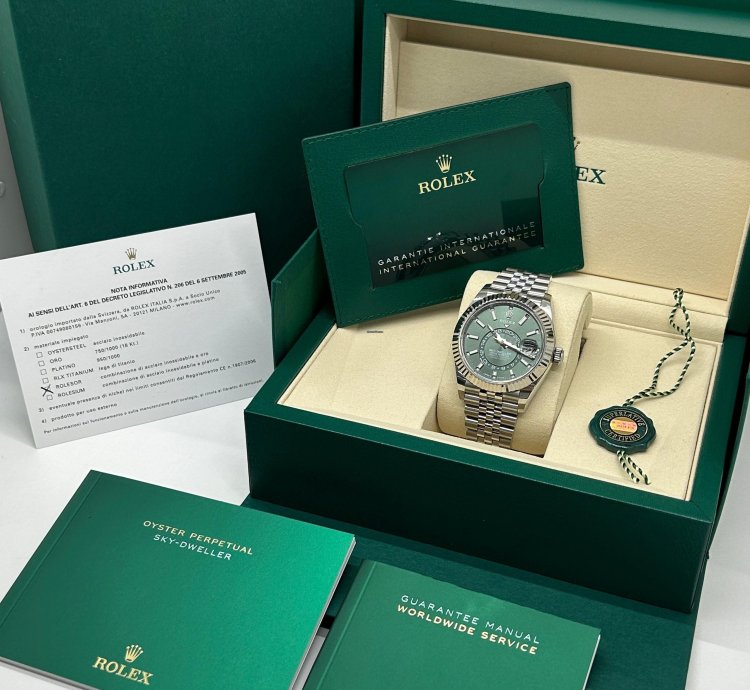Rolex Sky-dweller Green Mint Dial - Ref 336934 - New 2025
