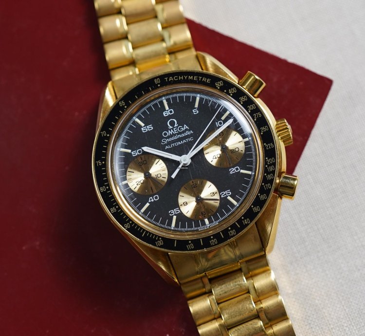 Omega Speedmaster Automatic Chronograph In Yellow Gold 3112 50 00