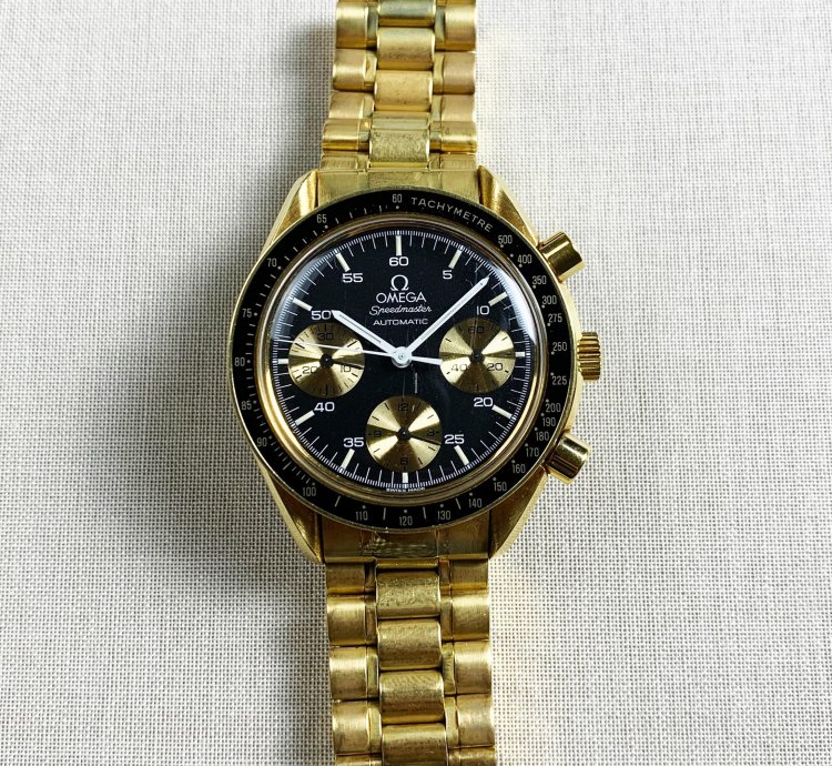 Omega Speedmaster Automatic Chronograph In Yellow Gold 3112 50 00