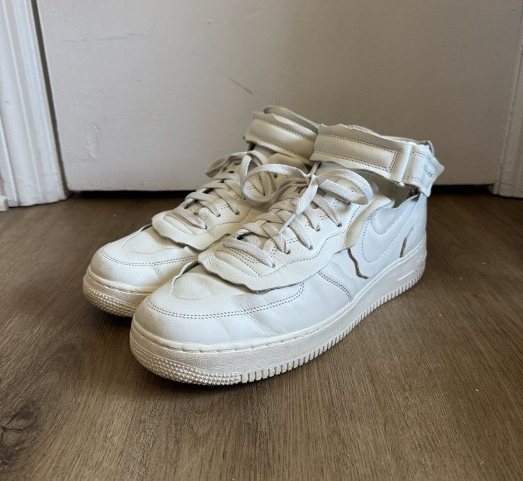 Comme Des Gar Ons Nike Air Force 1 Mid White