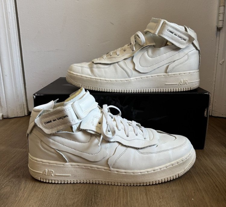 Comme Des Gar Ons Nike Air Force 1 Mid White