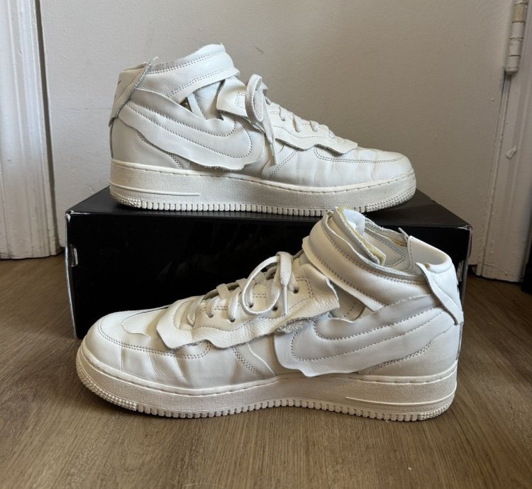 Comme Des Gar Ons Nike Air Force 1 Mid White