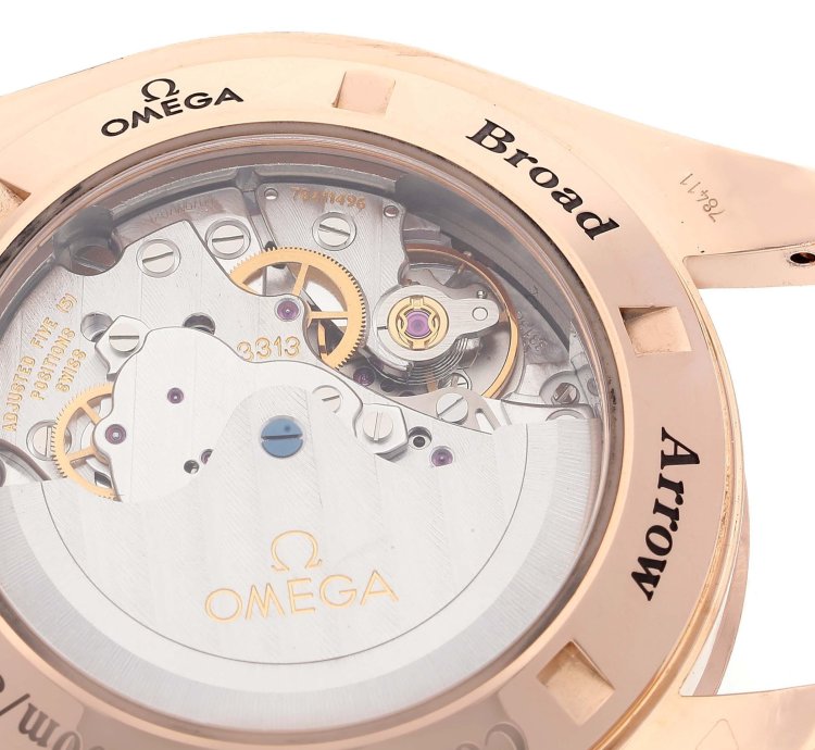 Omega Speedmaster Broad Arrow 1957 Rose Gold Mens Watch 321 53 42 50 01 001
