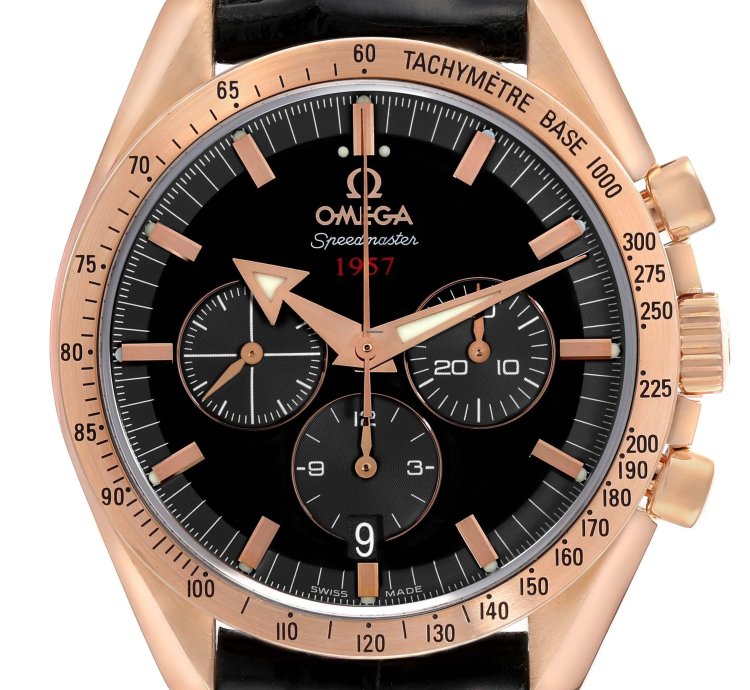 Omega Speedmaster Broad Arrow 1957 Rose Gold Mens Watch 321 53 42 50 01 001